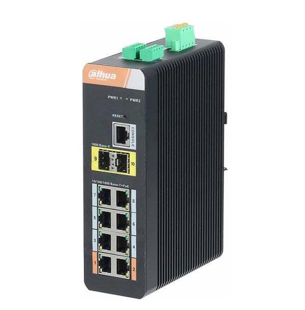 8-Port 10/100/1000Mbps PoE Switch DAHUA PFS4210-8GT-DP