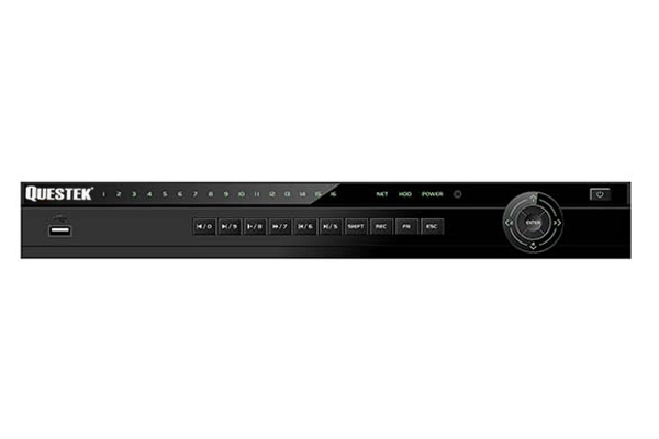 Đầu ghi hình Questek Win-9216D5 16 kênh HD 2MP + 8 kênh IP, 2 Sata, Audio 1/1, P2P, kết nối 5 in 1