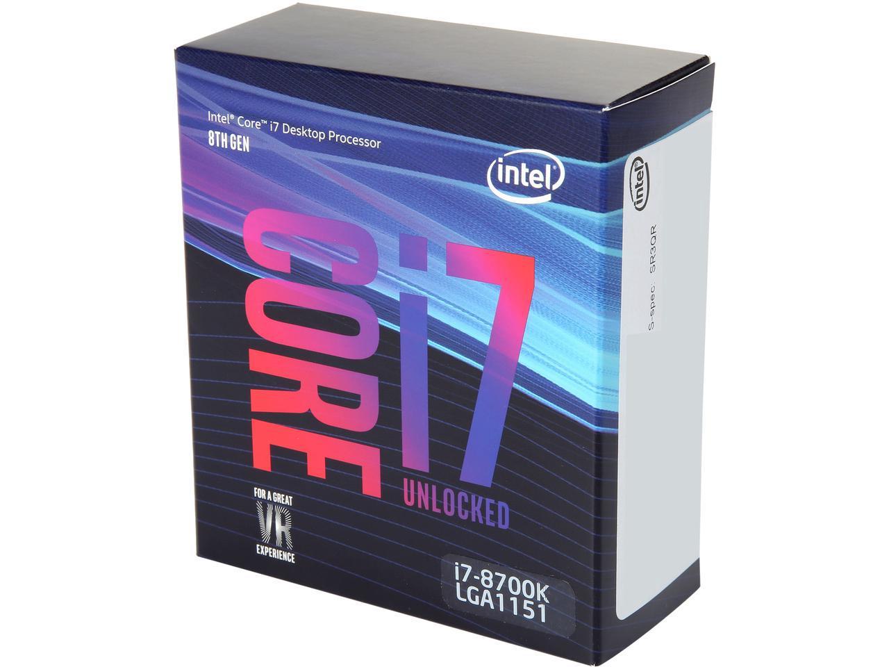 Intel Core i7-8700K Coffee Lake 6-Core 3.7 GHz (4.7 GHz Turbo) LGA 1151v2